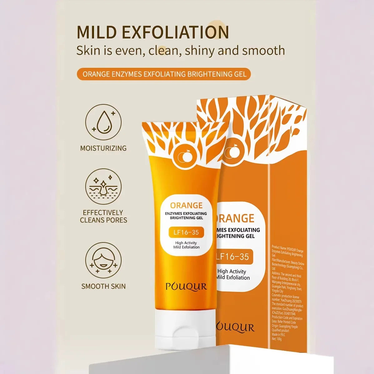 Gel Exfoliant Éclat à l'Orange POUQUR